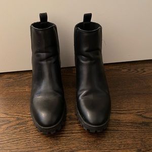 Zara basic collection black booties size 37